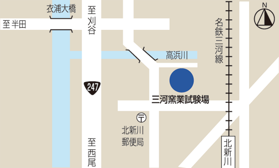 地図：三河窯業試験場