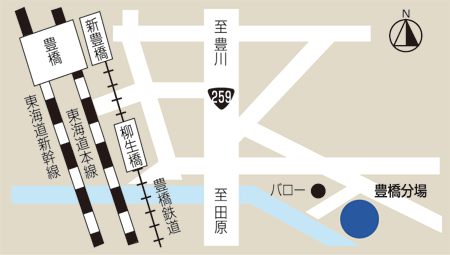 地図：豊橋分場