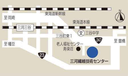 地図：三河繊維技術センター